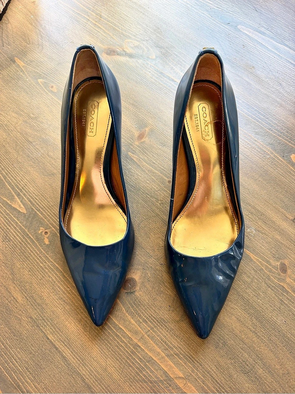 Coach Willa Pump Blue Pointed-Toe Heels US 7.5 B